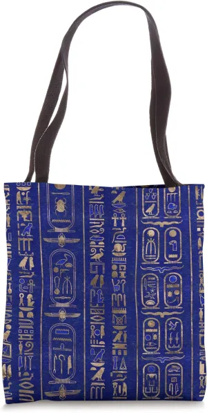 Egyptian hieroglyphs pattern Tote Bag