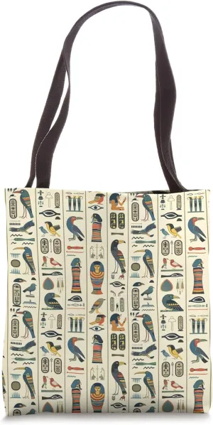 Egyptian Hieroglyphs Pattern Tote Bag