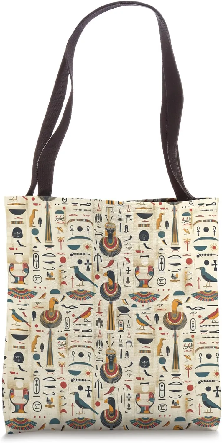 Egyptian Hieroglyphs Pattern Tote Bag