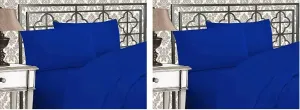 Elegant Comfort 1500 Thread Count Wrinkle & Fade Resistant Egyptian Quality Ultra Soft Luxurious 2-Piece Pillowcases, Standard Size, Royal Blue (Pack of 2)