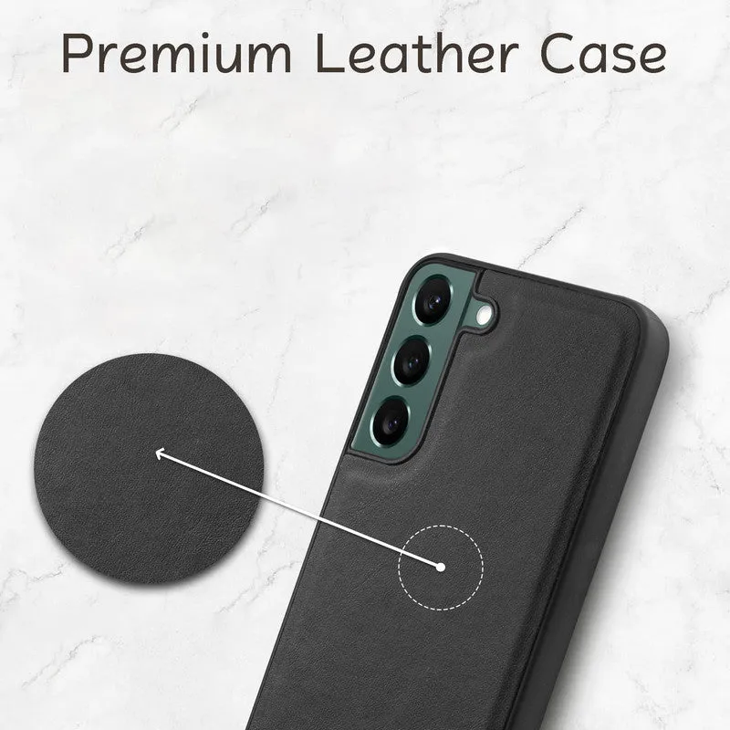 Elegant Leather Finish Back Cover for Samsung S22 5G