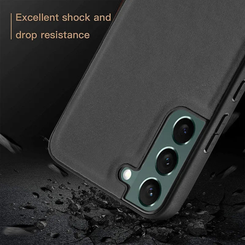 Elegant Leather Finish Back Cover for Samsung S22 5G