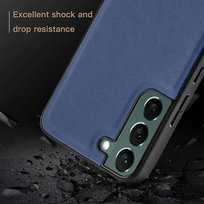Elegant Leather Finish Back Cover for Samsung S22 5G