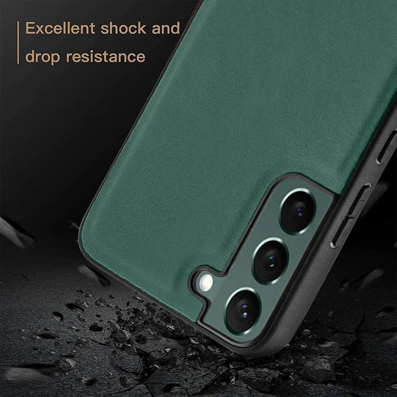 Elegant Leather Finish Back Cover for Samsung S22 5G