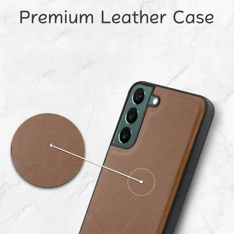 Elegant Leather Finish Back Cover for Samsung S22 5G