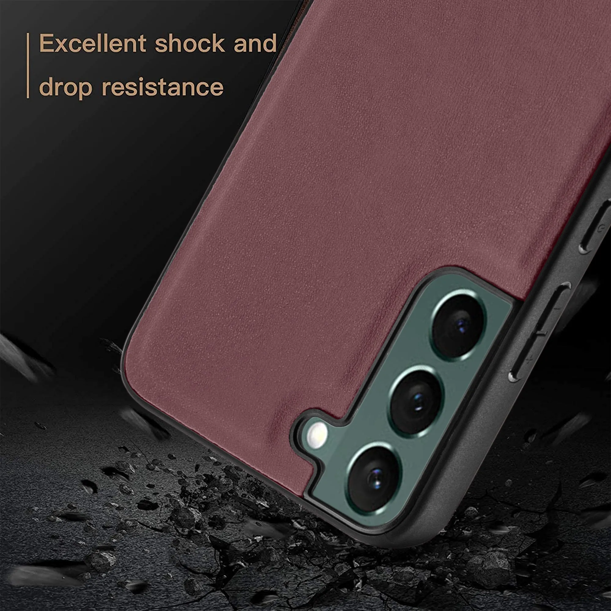 Elegant Leather Finish Back Cover for Samsung S22 Plus 5G