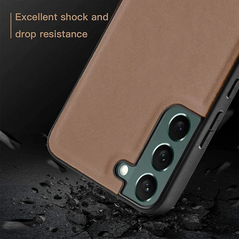 Elegant Leather Finish Back Cover for Samsung S22 Plus 5G