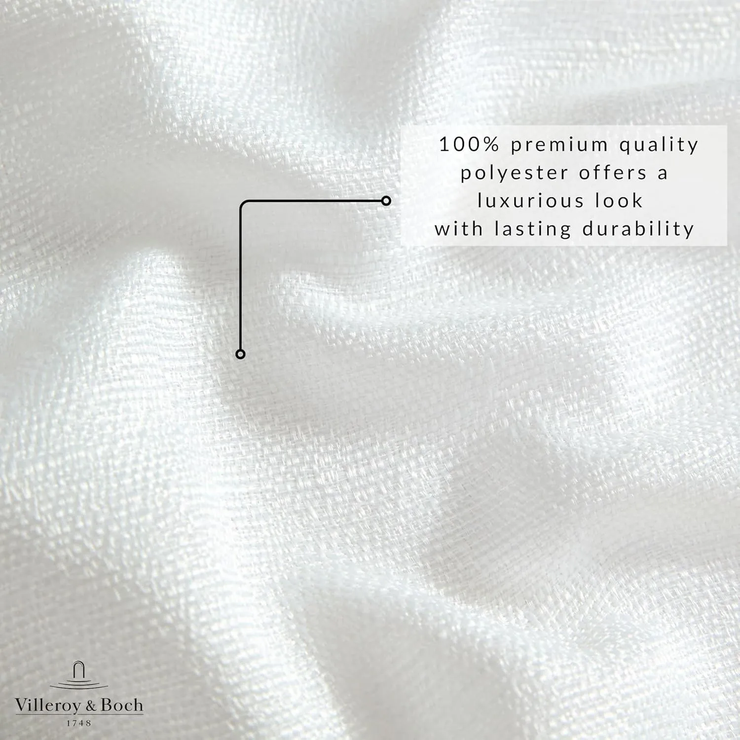 Elrene Home Fashions Villeroy & Boch Bristow Solid Texture Tablecloth - Premium Table Cover for Everyday Dining, Parties, and Special Occasions, White, 60"x102" Rectangle
