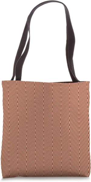 Ember Glow Orange Zigzag Pattern Tote Bag