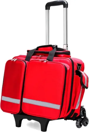 Empty Bag First Aid Portable Shoulder Bag Outdoor Emergency Survival Kit Multi-function Large capacity(Red)
