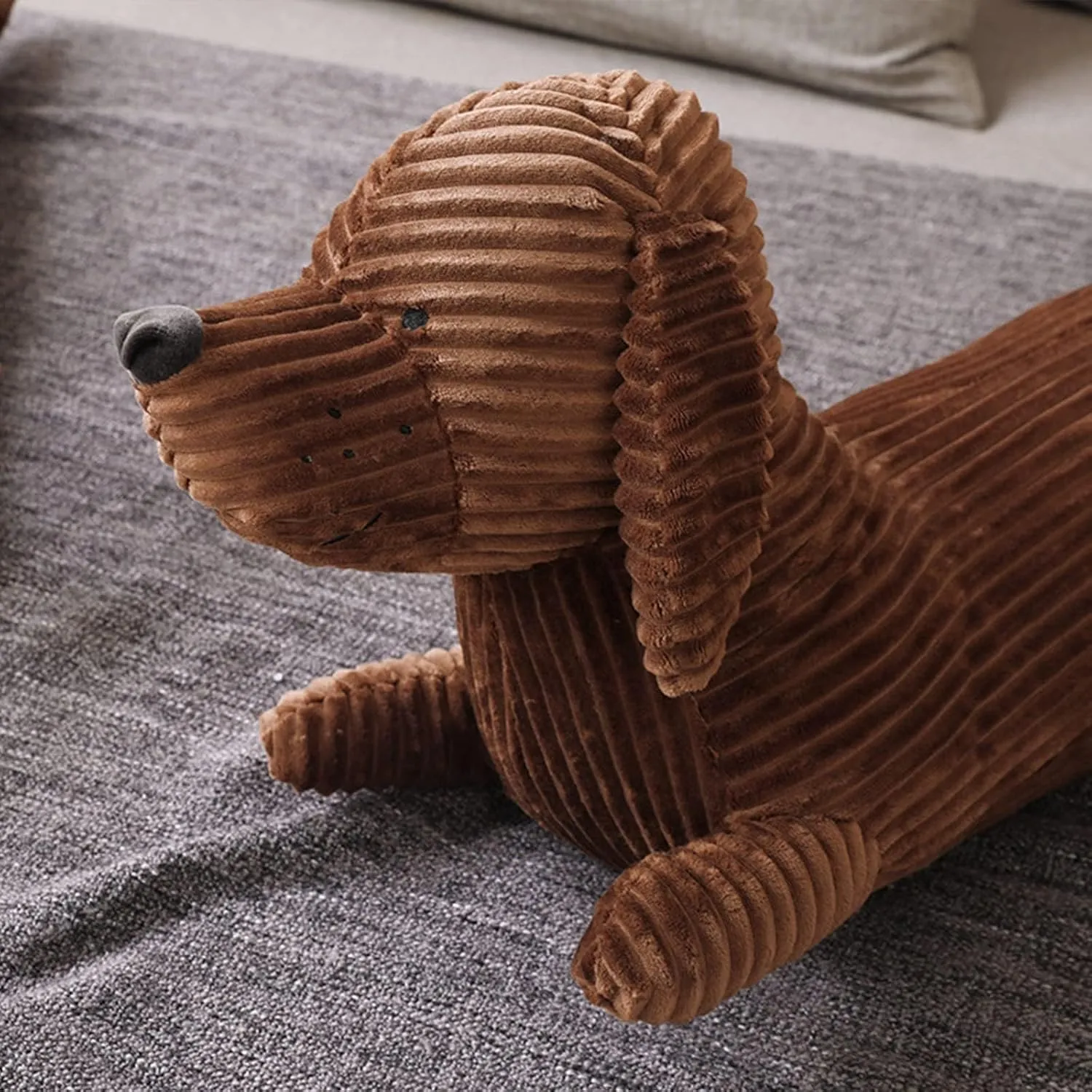 Enhopty 27.5” Giant Dachshund Dog Plush Pillow Puppy Wolf Stuffed Animal Plushie Hugging Long Body Throw Sleeping Pillow for Kids Christmas(27.5inch, Dachshund)