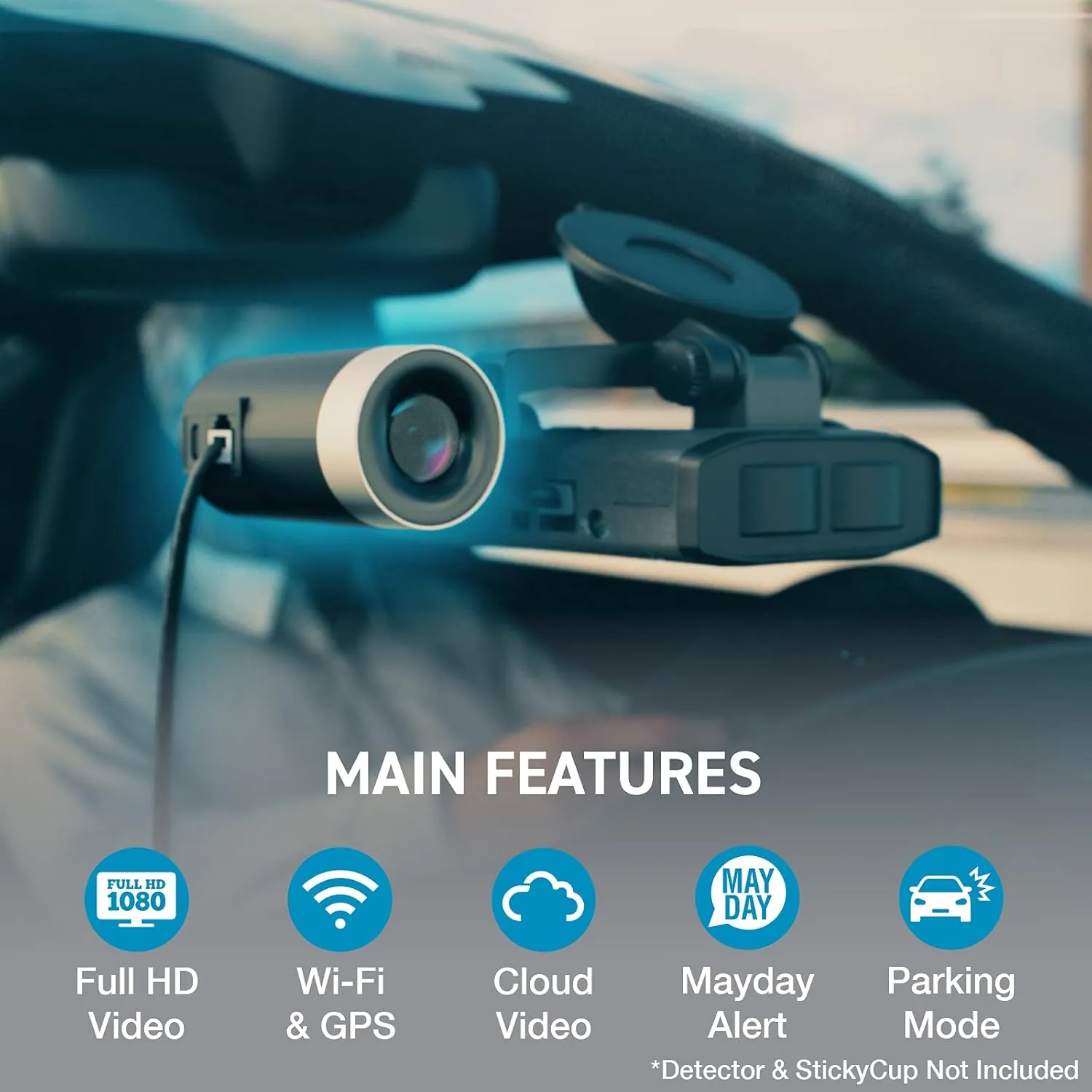 Escort M2 Smart Dash Cam – 1080P Full HD Video Dash Cam, Incident Reports, Parking Mode, Drive Smarter App, Wi-Fi & GPS, 16GB Micro SD Card, Compatible with MAX 360c, MAX 360