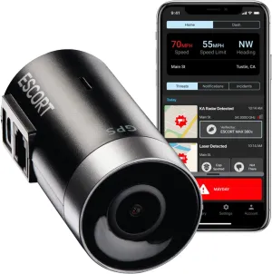 Escort M2 Smart Dash Cam – 1080P Full HD Video Dash Cam, Incident Reports, Parking Mode, Drive Smarter App, Wi-Fi & GPS, 16GB Micro SD Card, Compatible with MAX 360c, MAX 360