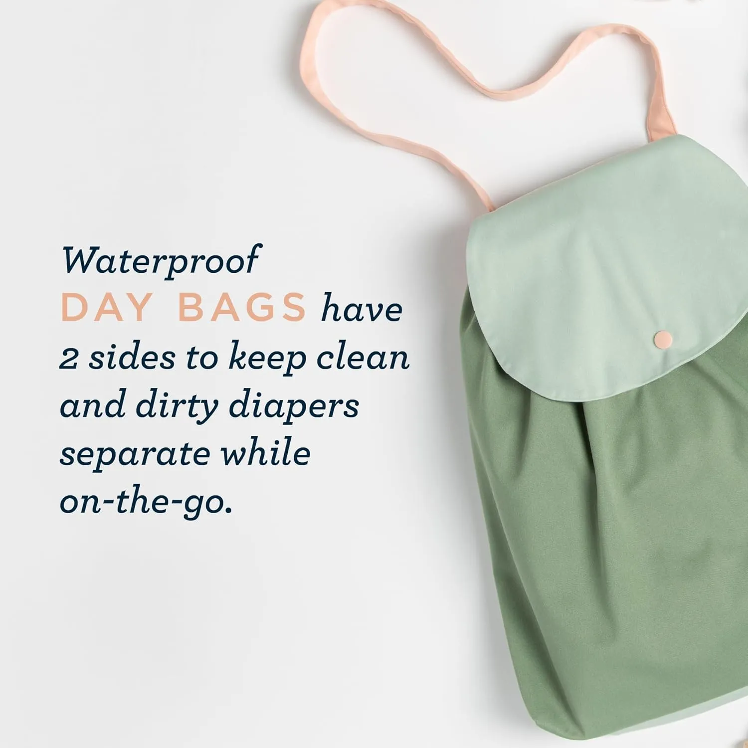 Esembly Wet Day Bag, Wet Dry Bag for Cloth Diapers - Waterproof, Reusable and Washable - Multipurpose for Diaper, Pool, Beach, Gym and Travel with Two Compartments - One Size, Peek-a-Bear