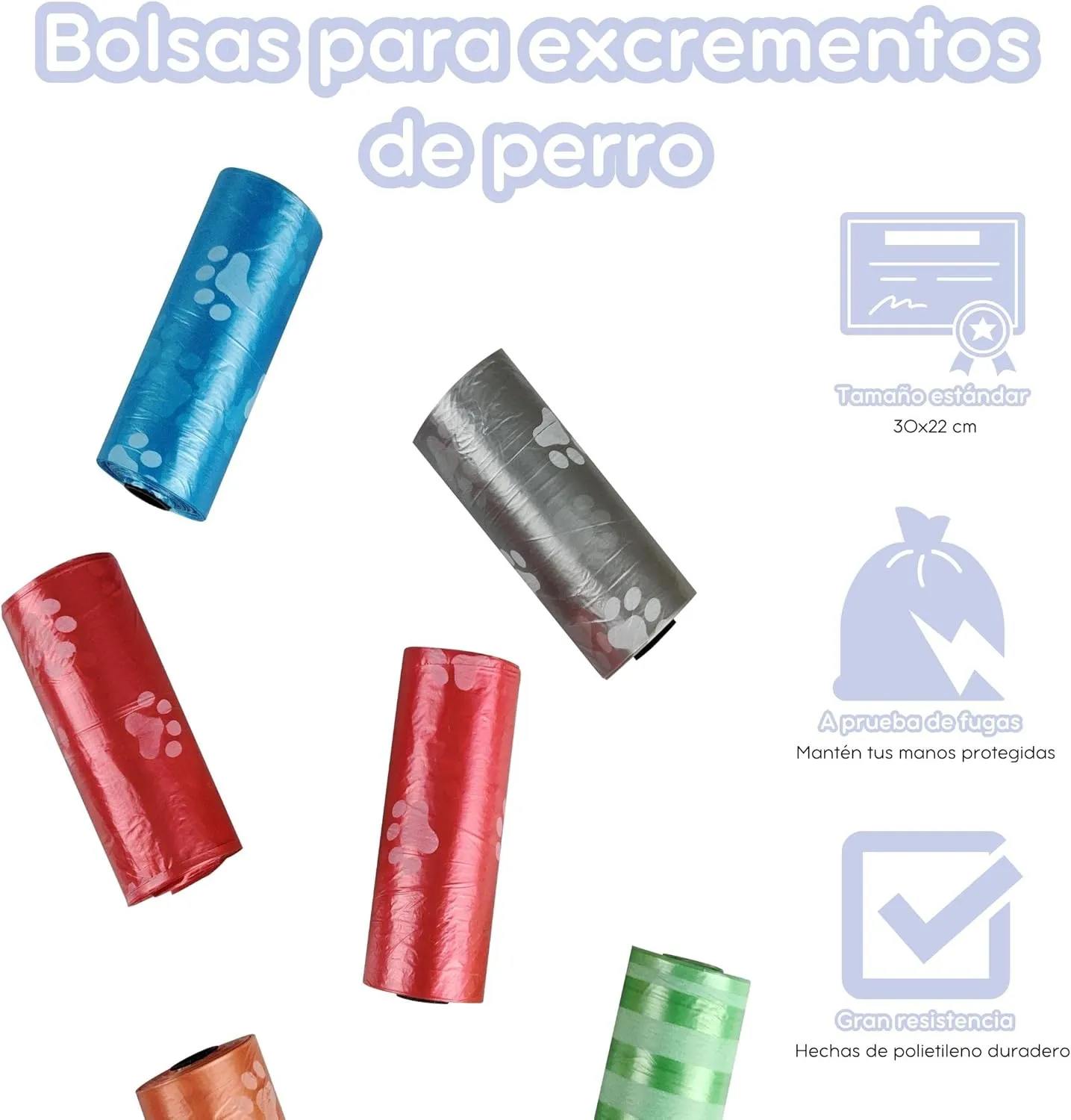 Extra Strong and Leak Proof Dog Poop Bags Odorless Dog Poop Bags Size 30 x 22 cm (Normal, 540 Pcs)