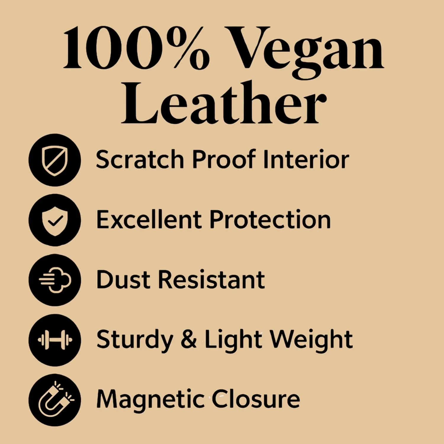 Eyeglasses Case – Vegan Leather Hard Shell Holder, One-Hand Access, Fits Sunglasses, Readers, Blue Light Glasses