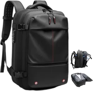 ezyvac Travel Backpack with Pump, Vacuum Sealed Travel Backpack, Large Capacity Travel Vacuum Bag with Combination Lock (black)