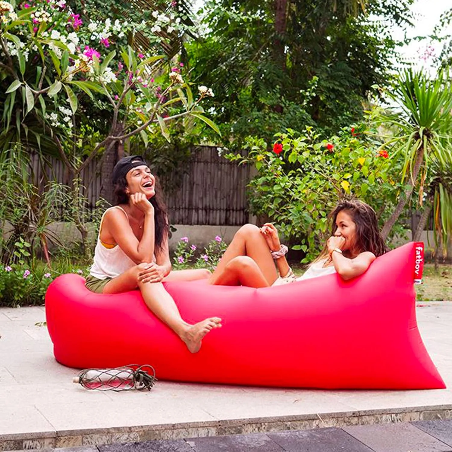Fatboy Lamzac The Original Version 1 Inflatable Lounger with Carry Bag, Inflatable Couch for Indoor or Outdoor Hangout or Inflatable Lounge Air Chair - Orange