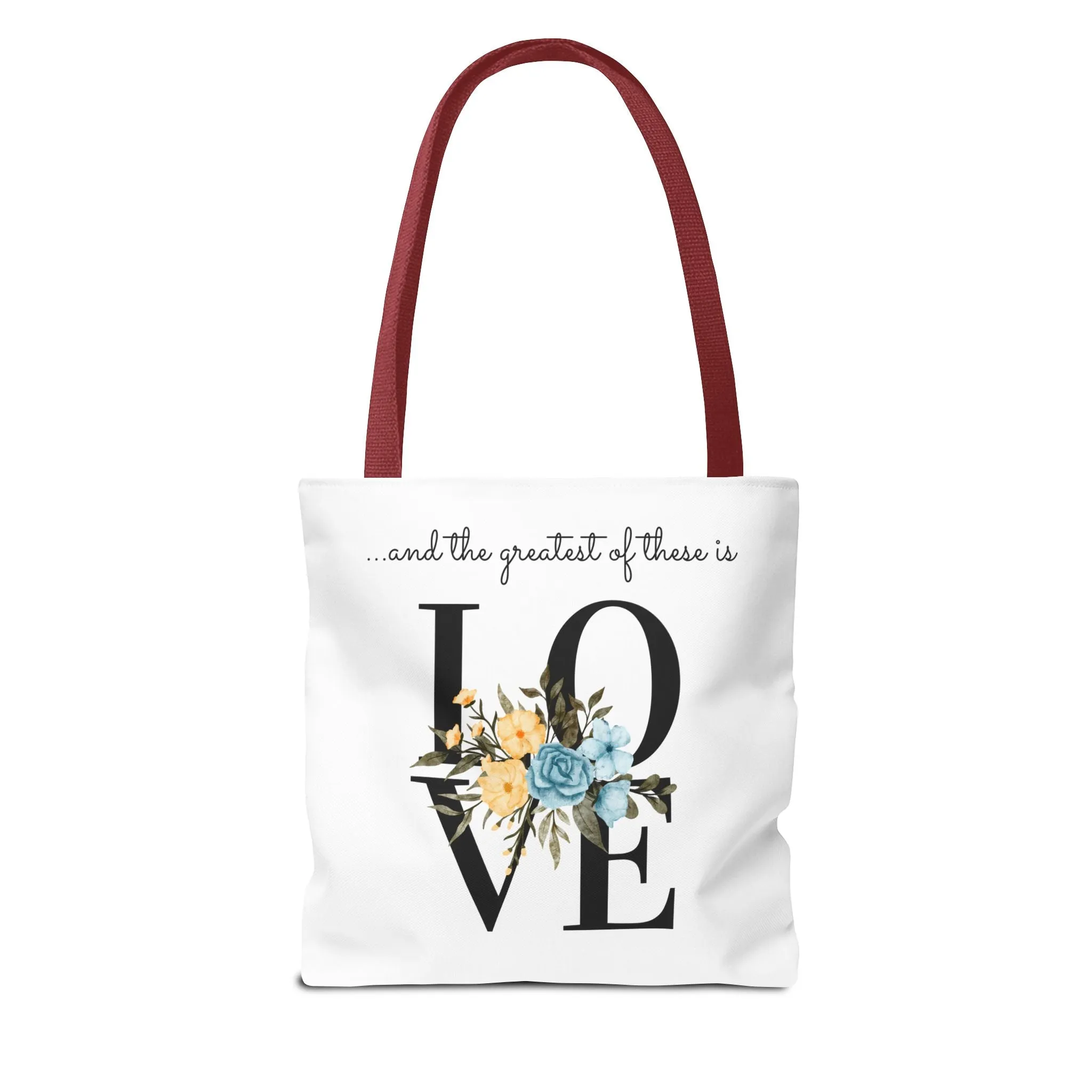 Favorite Verses The Greatest of These Is Love Tote Bag