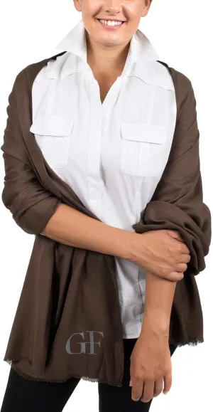 Ferre Gianfranco Brown Pashmina Scarf for womens
