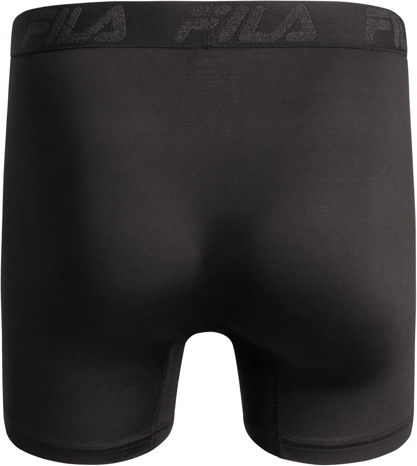 Fila Men's 6" Boxer Briefs Fly Front, 90% Polyester 10% Spandex, 4-Pack