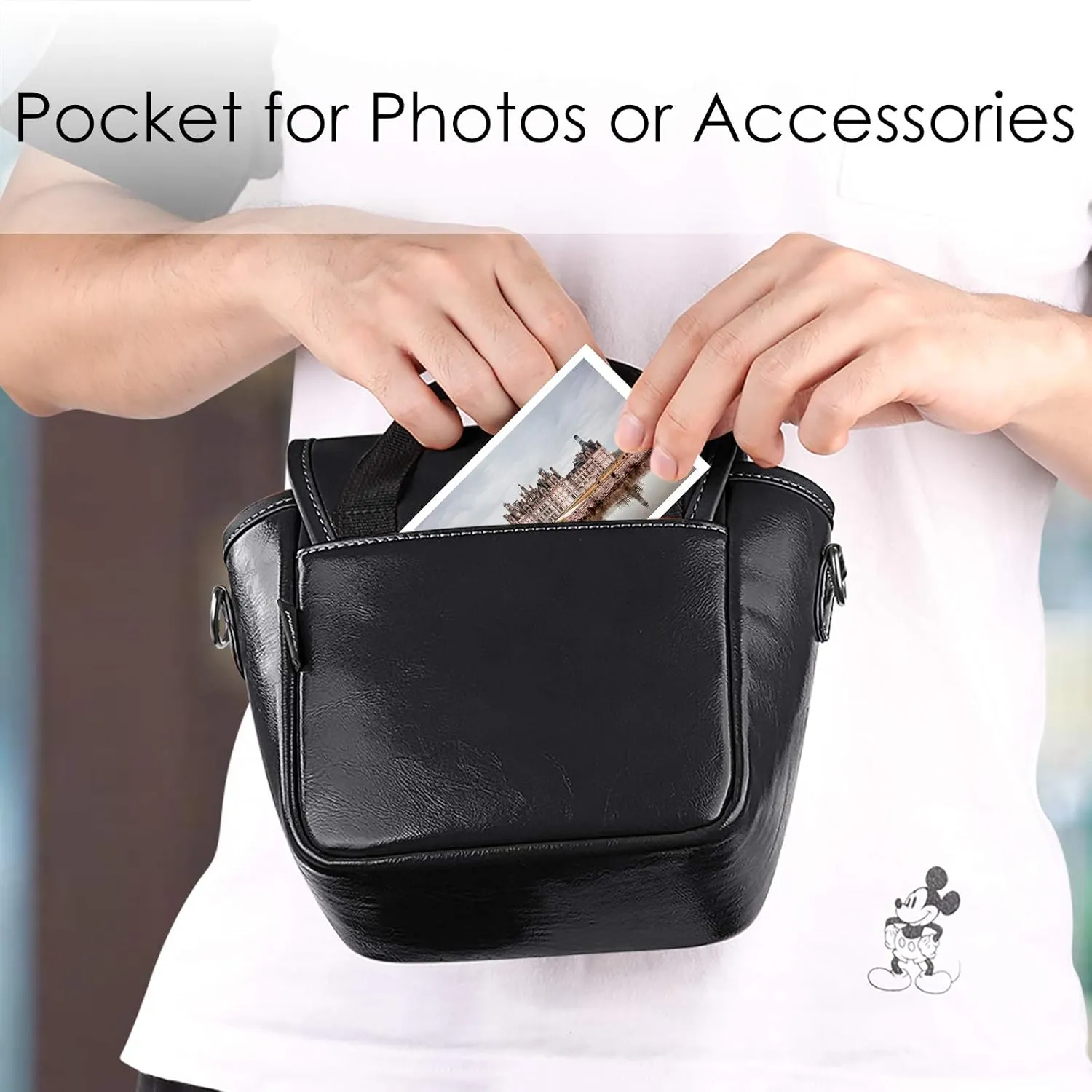 FINTIE Camera Bag Compatible with Polaroid Now  Generation 3rd/2nd/1st I-Type, Polaroid Flip, OneStep 2 VF, I-2 Instant Film Camera Travel Shoulder Case with Adjustable Strap Accessories