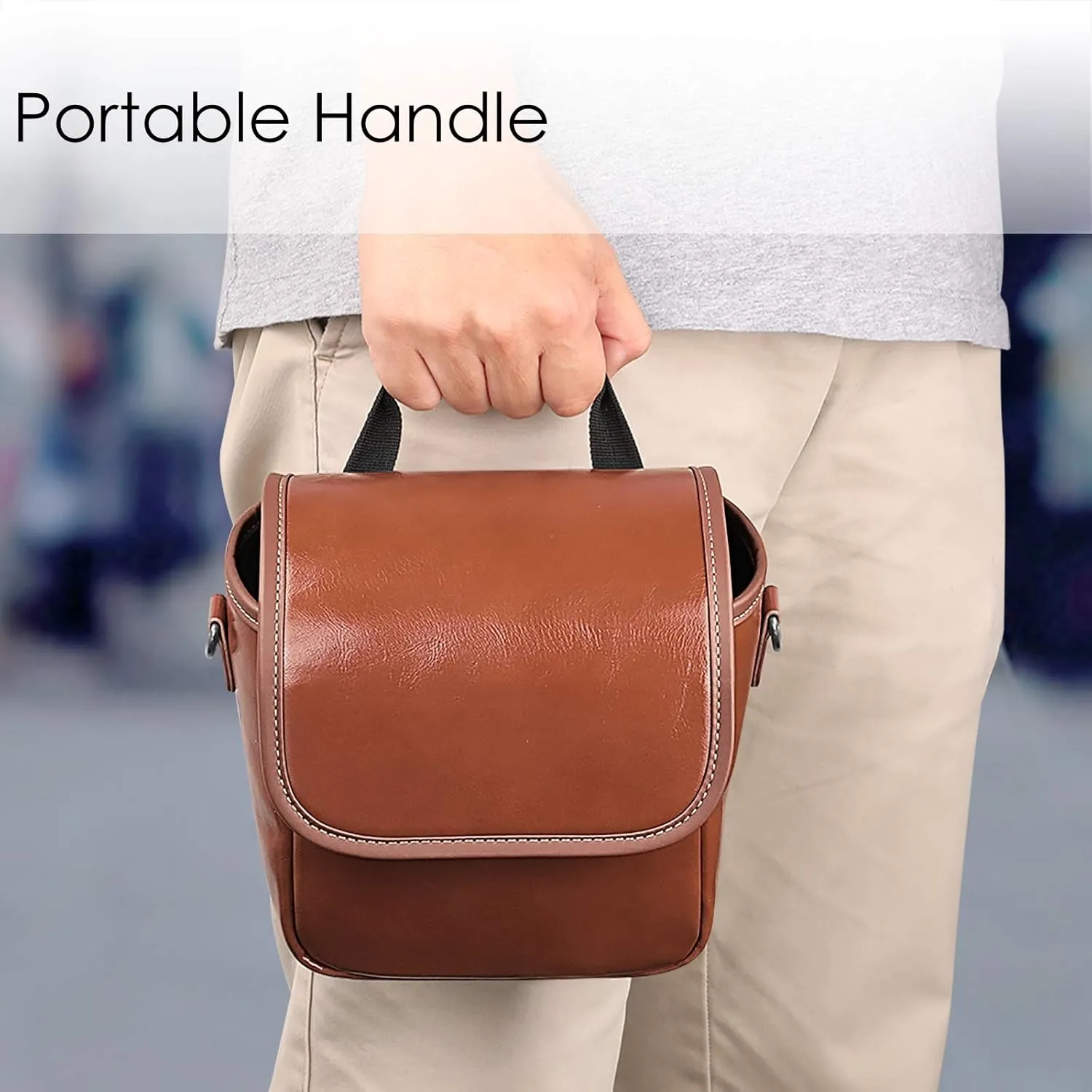 FINTIE Camera Bag Compatible with Polaroid Now  Generation 3rd/2nd/1st I-Type, Polaroid Flip, OneStep 2 VF, I-2 Instant Film Camera Travel Shoulder Case with Adjustable Strap Accessories