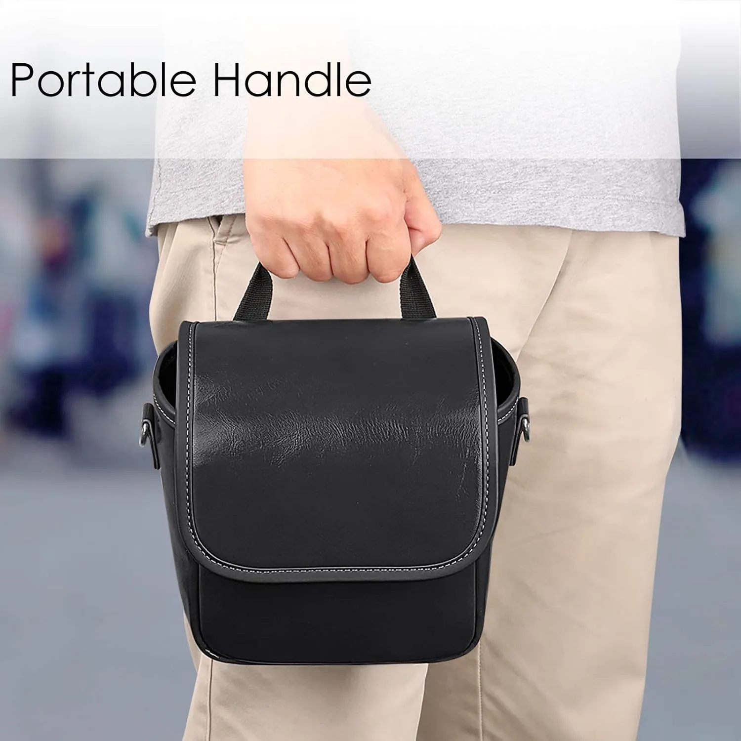 FINTIE Camera Bag Compatible with Polaroid Now  Generation 3rd/2nd/1st I-Type, Polaroid Flip, OneStep 2 VF, I-2 Instant Film Camera Travel Shoulder Case with Adjustable Strap Accessories