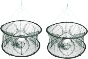Fishing Bait Portable Fishing Net Green 50cm 5-Hole Shrimp Net for Crabs Seafood Easy to Carry
