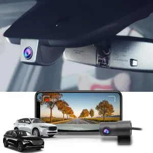 Fitcamx Front 4K Rear 1080P Dash Cam for 2017-2025 Mazda CX-5 & CX-9 2017-2023 (Has Sunroof), OEM Factory Look, Dual HD Video, WiFi & APP, Loop Recording, Parking Sensor, Easy to Use, 128GB Card