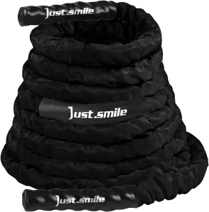 Fitness Battle Rope, 30ft Length, 1.5"" Diameter, Battle Rope with Cloth Sleeve-Heavy Ropes for Home Gym and Workout,Power Rope for Fitness, Black Green Blue, JS010001-Z