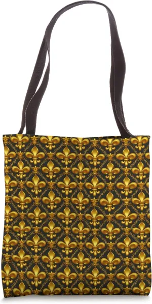 Fleur De Lys Pattern Tote Bag