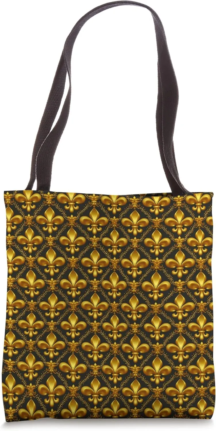 Fleur De Lys Pattern Tote Bag