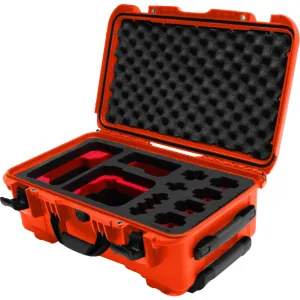 Foama Wheeled Carry-On Hard Case with Foam Insert for Sony FX-6 (Orange/Red, 28.5L)