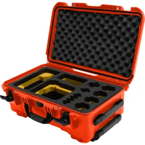 Foama Wheeled Carry-On Hard Case with Foam Insert for Sony FX-6 (Orange/Yellow, 28.5L)