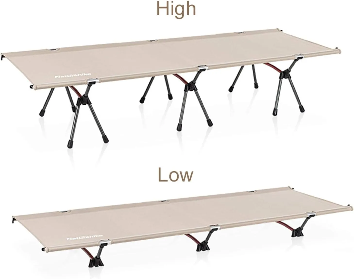 Folding Camping Cot with Storage Bag, Portable Camping Cot Bed for Adults, Compact for Outdoor & Indoor use, Camping, Hiking, Lightweight, Heavy Duty Support 150KG
