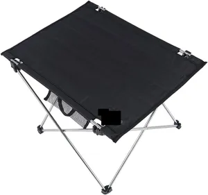 Folding Dining Table Anti-Slip Feet Sundries Bag Camping Fishing Hiking Picnic 57cm Outdoor Party Supplies Folding Table Aluminum Frame Oxford Desk, Parent