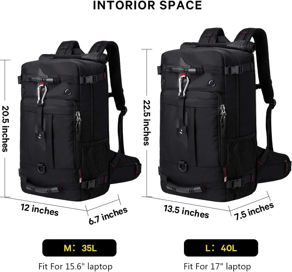 for Adjustable 15.6 35L) Women(Medium Fit Backpack, Backpack on Laptop Travel Duffle Durable Men Bag Time-limited offer Convertible for Inch Carry and