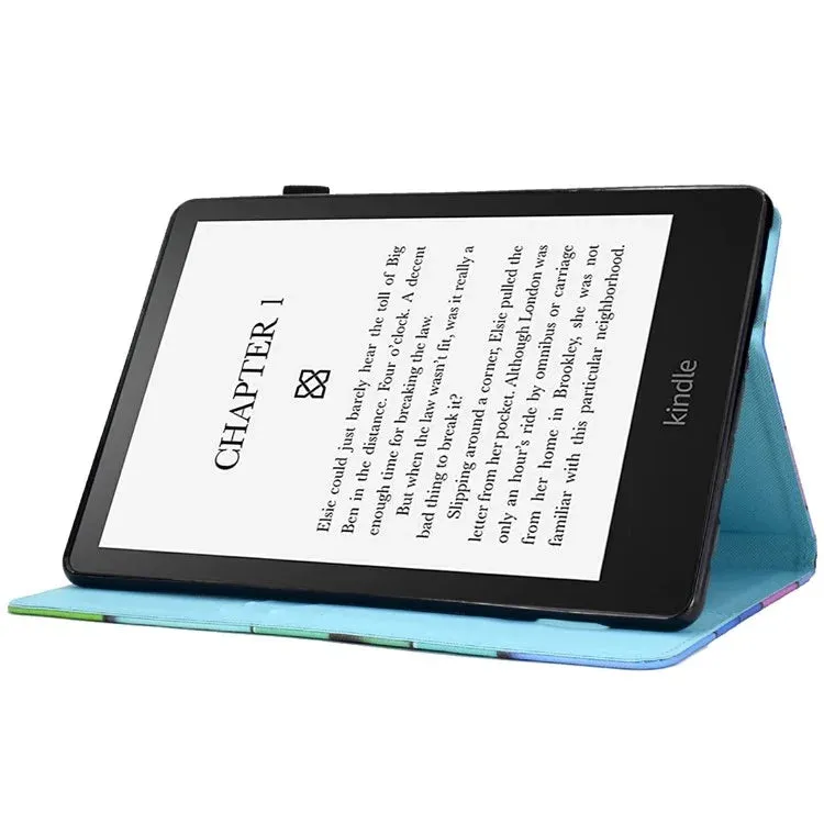 For Amazon Kindle Paperwhite (2024) Case Leather Card Holder Stand E