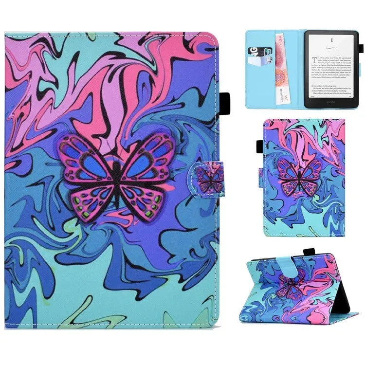 For Amazon Kindle Paperwhite (2024) Case Leather Card Holder Stand E