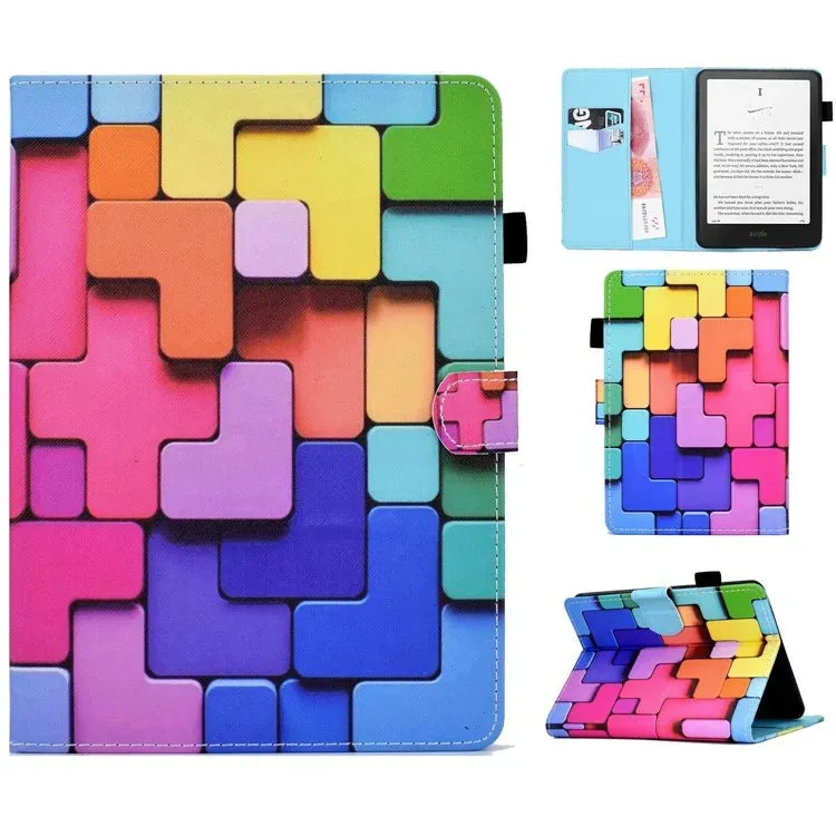 For Amazon Kindle Paperwhite (2024) Case Leather Card Holder Stand E