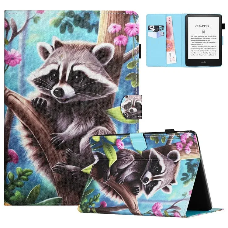 For Amazon Kindle Paperwhite (2024) Case Leather Card Holder Stand E