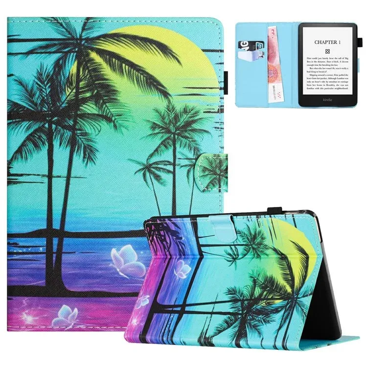 For Amazon Kindle Paperwhite (2024) Case Leather Card Holder Stand E