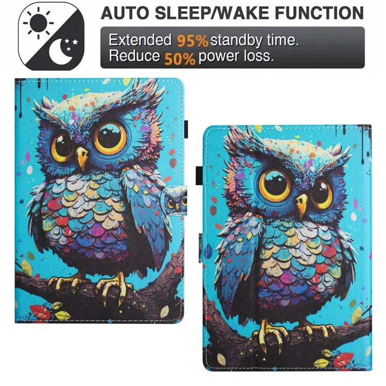 For Amazon Kindle Paperwhite (2024) Case Leather Card Holder Stand E