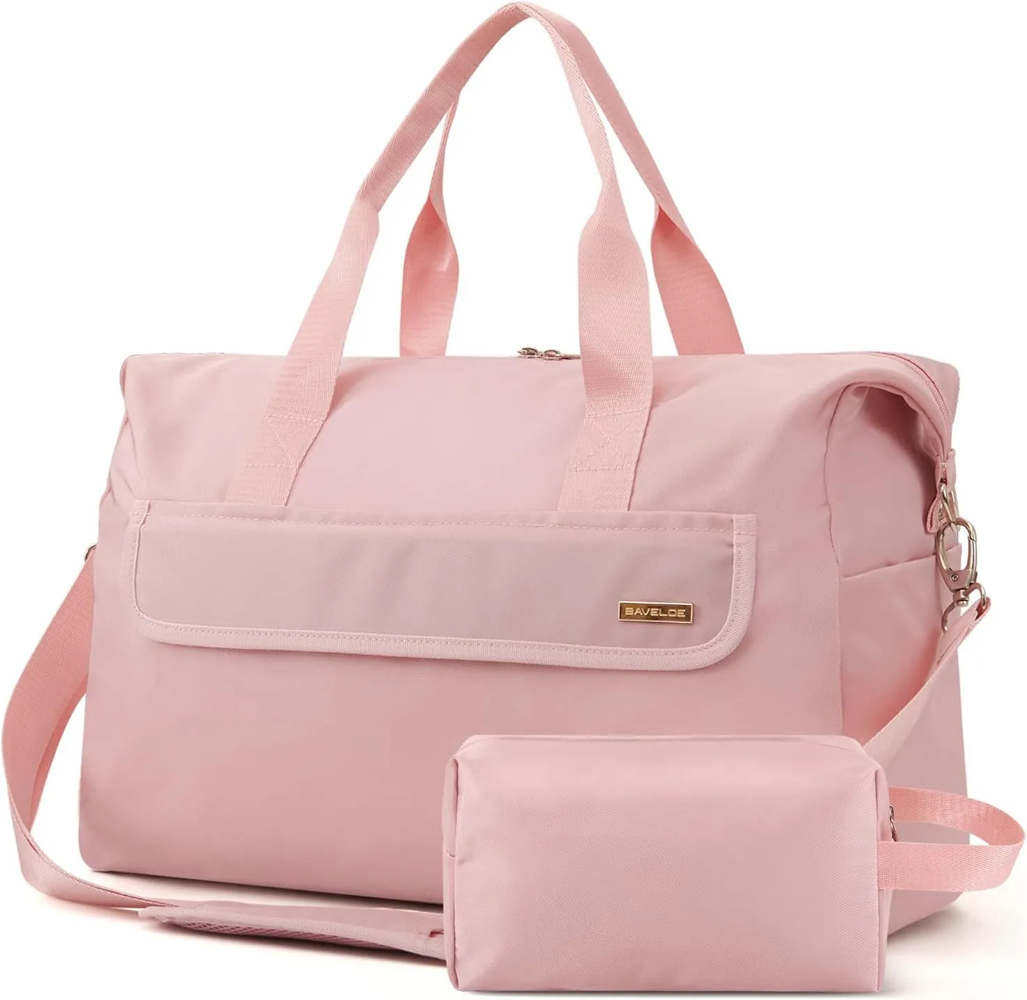 For Spirit Airlines Personal Item Bag 18x14x8 Travel Duffel Bag with Toiletry Bag & Wet Pocket Underseat Weekender Carry On Luggage for Women Men (Pink)