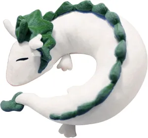ForBEST Dragon U-Shape Pillow Plush Doll Toy Neck Pillow Anime Cute Soft Little White Dragon Best Gift for Kids (Dark Green)