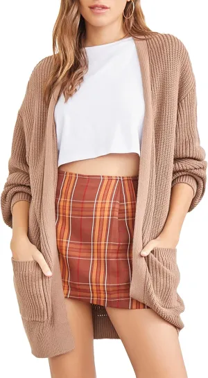 Forever 21 Women's Plaid High-Rise Skort