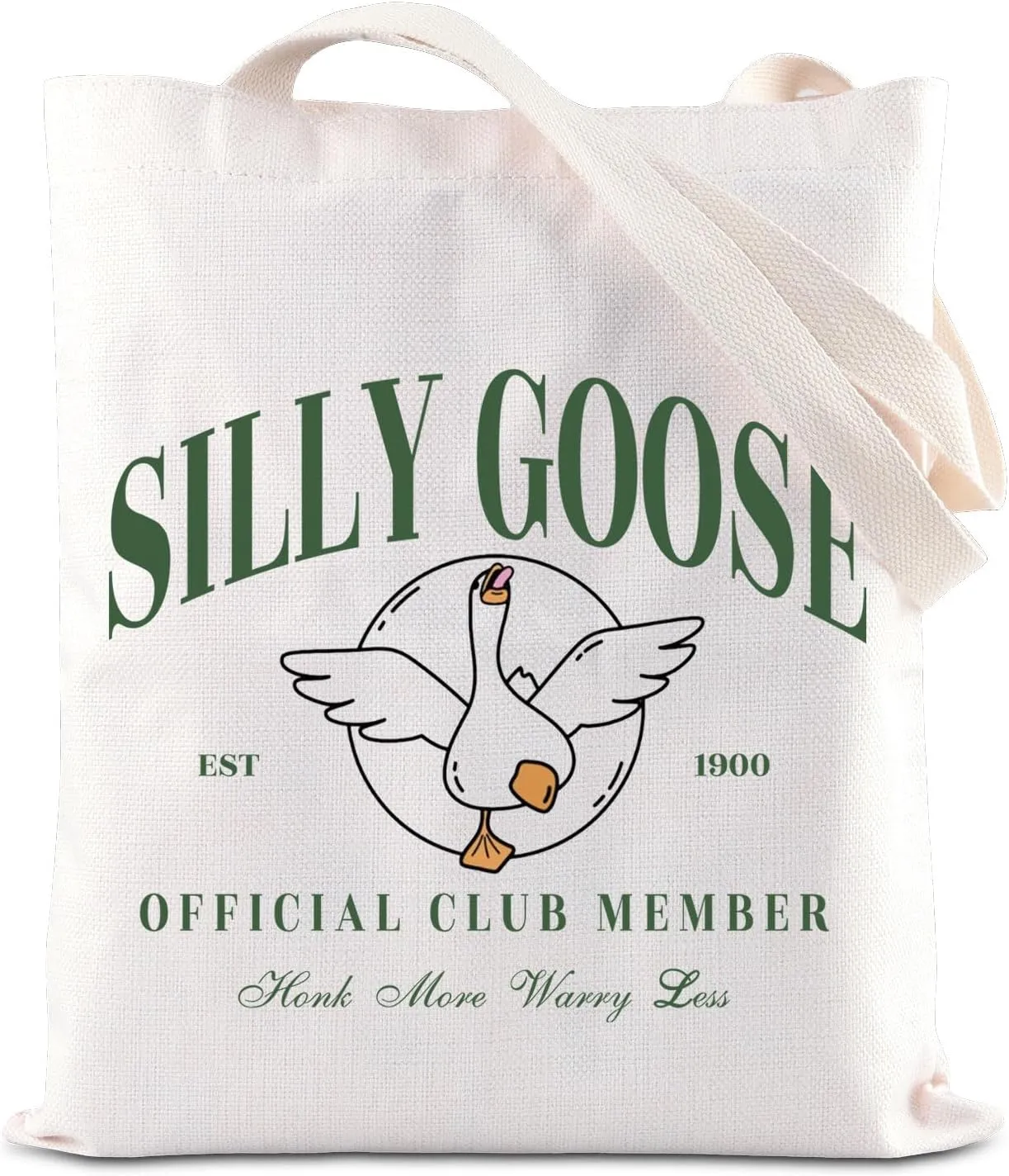FOTAP Silly Goose Merch Silly Goose Inspire Tote Bag Silly Goose Gift Goose Lover Gift Kawaii Goose Handbag Animal Gift