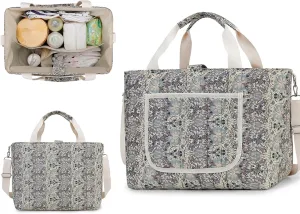 FOTN Diaper Bag Tote Small Diaper Bags for Mommy Multi-Function Pockets Women Purse and Handbag for Travel and Daily Use