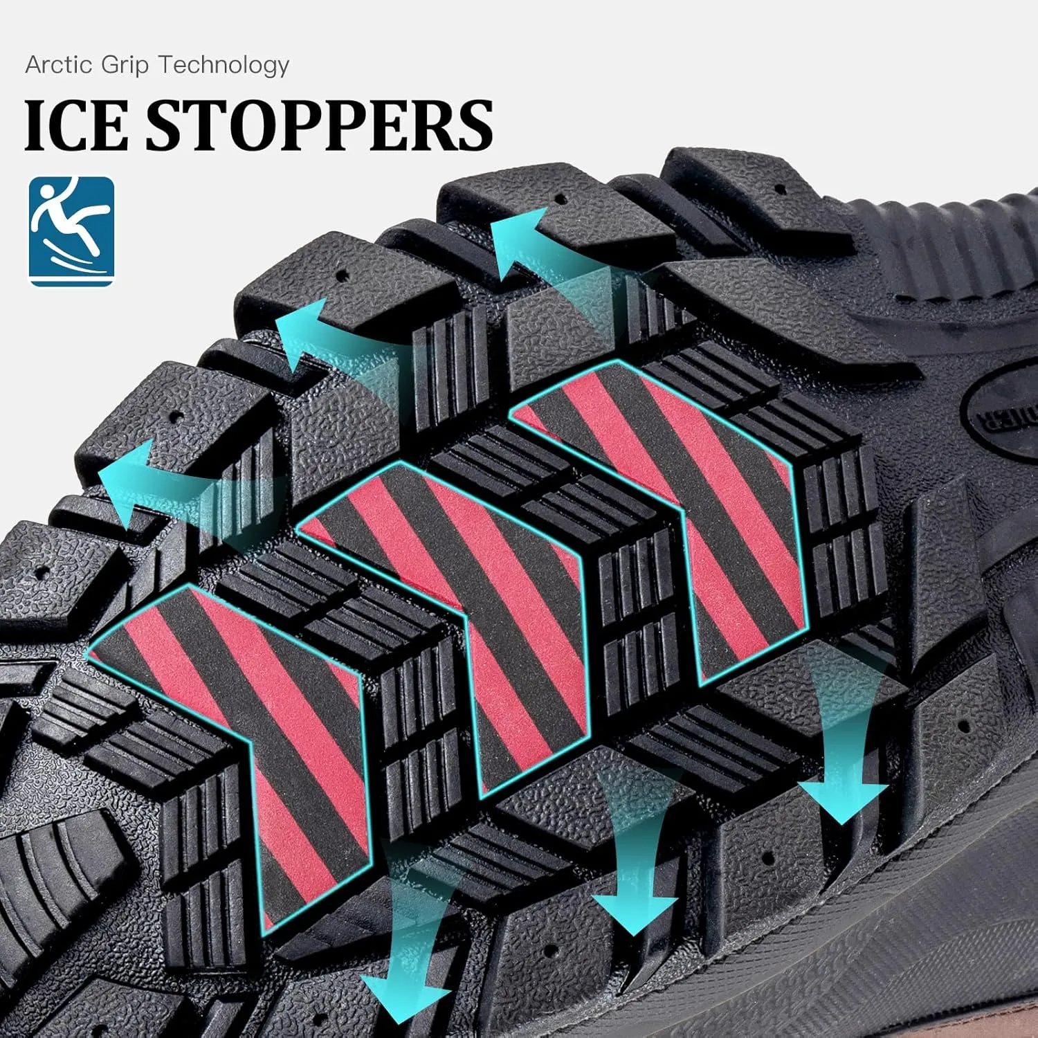 FREE SOLDIER Snow Boots for Men Waterproof Slip Resistant Velvet Lined Outdoor Warm Insulated Winter Ankle Boots for Cold Wheather
